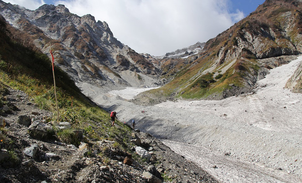Primeira visão dos Alpes no trekking partindo de Hakuba. Foto: Fabiana Atallah