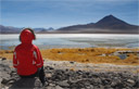 Laguna Blanca, in�cio da aventura na Bol�via. O ar come�a a ficar rarefeito e dif�cil de caminhar a 4.400 metros ao nivel do mar.