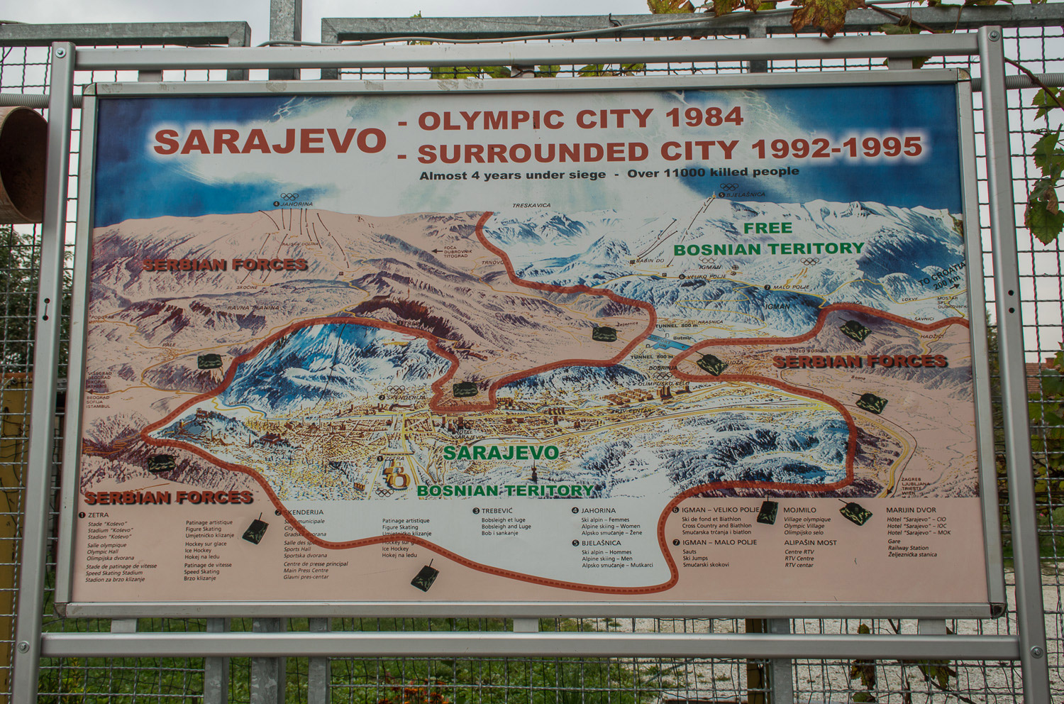 Sarajevo cercada por tropas da Sérvia.
