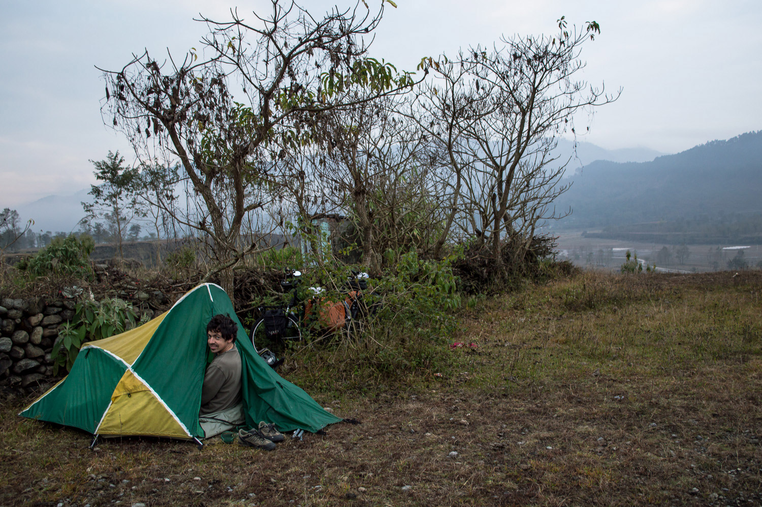 Primeiro diocamping no Nepal.