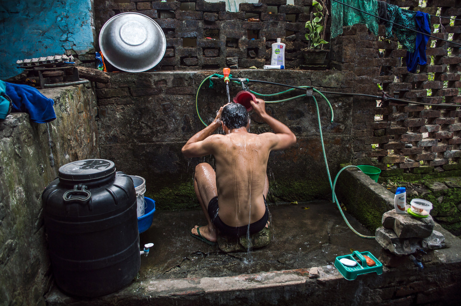 Banho nepalês.