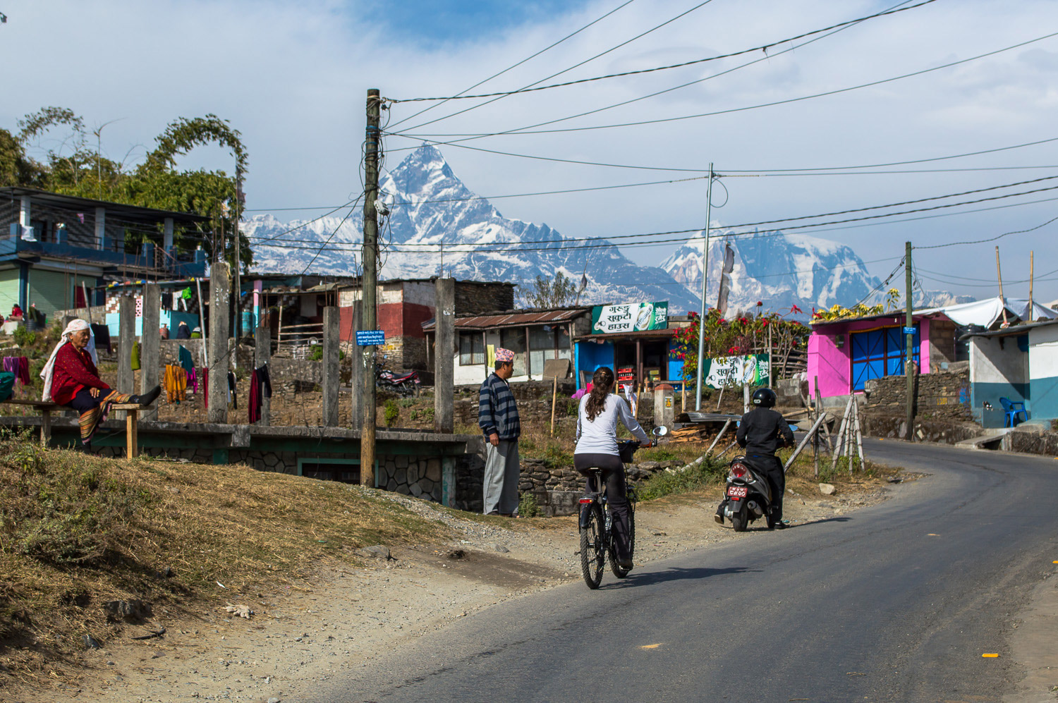 Famílias nepalesas que moram nas montanhas.