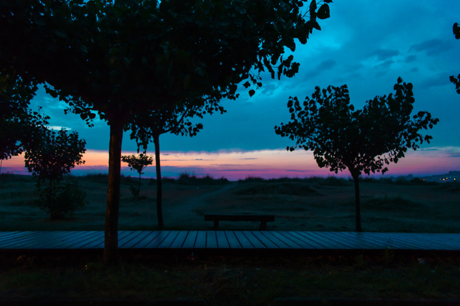 Vista da praia do Miño no final da tarde.
