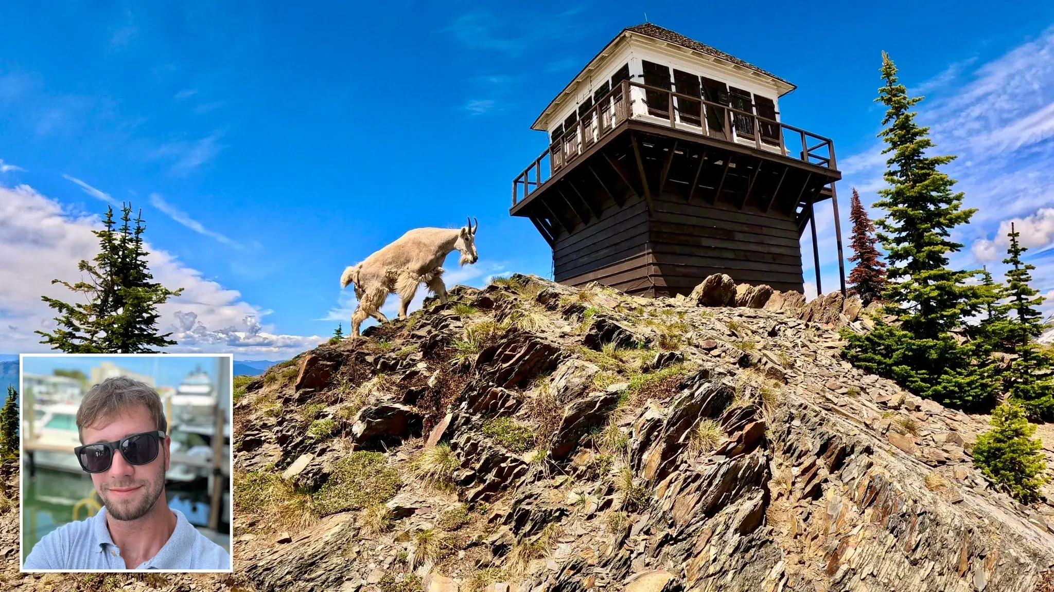 Vista do alto do Mount Brown Lookout, no Parque Nacional Glacier, em Montana