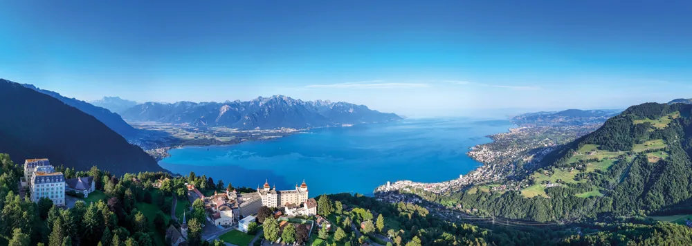 Montreux e o lago Léman · a paisagem se abre